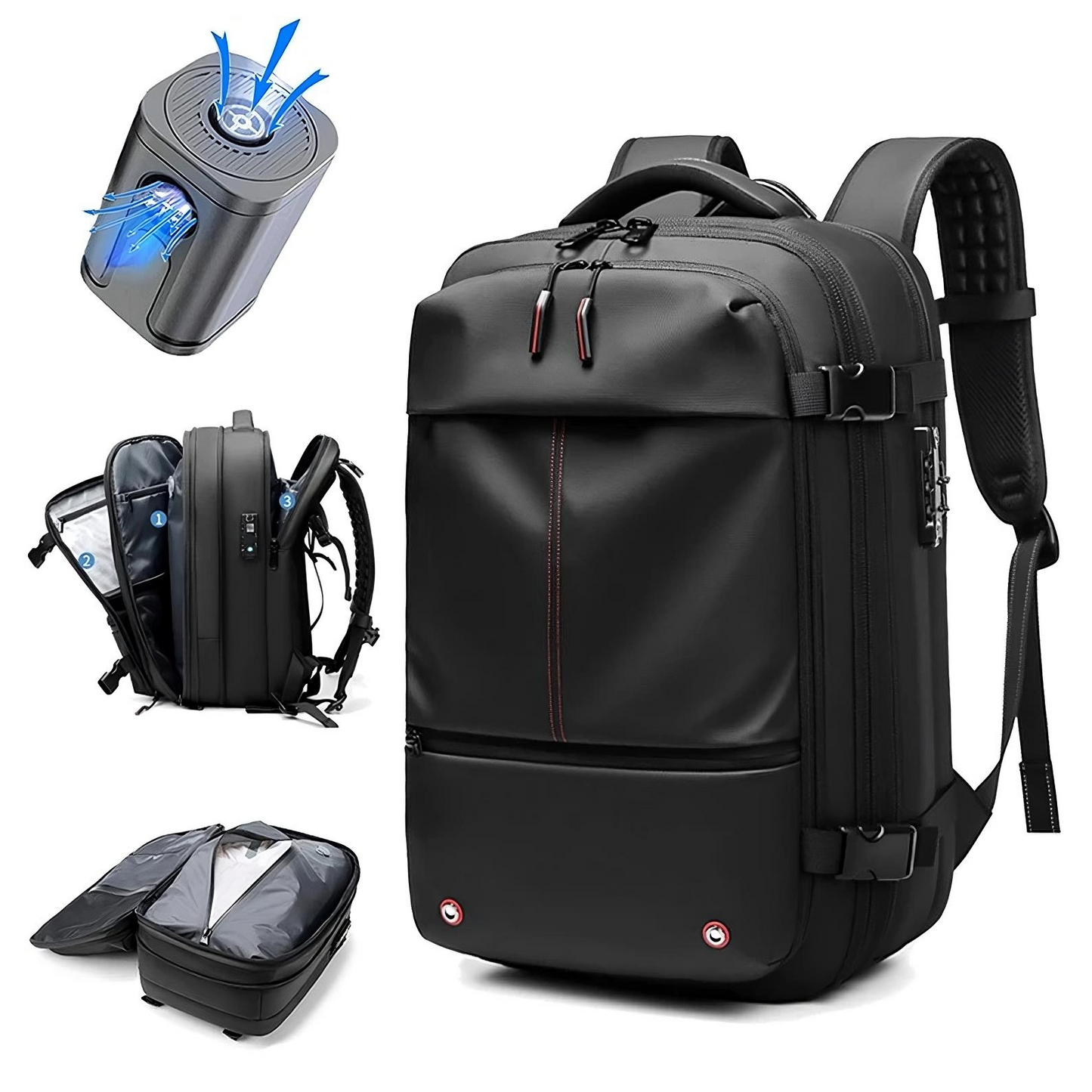 MyVeloora Vacuum Travel Backpack – Expandable Carry-On 60L