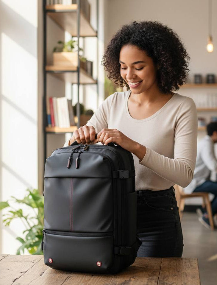 MyVeloora Vacuum Travel Backpack – Expandable Carry-On 60L